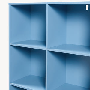 Bücherregal Colwyn 120x80x30 cm Blau [en.casa]