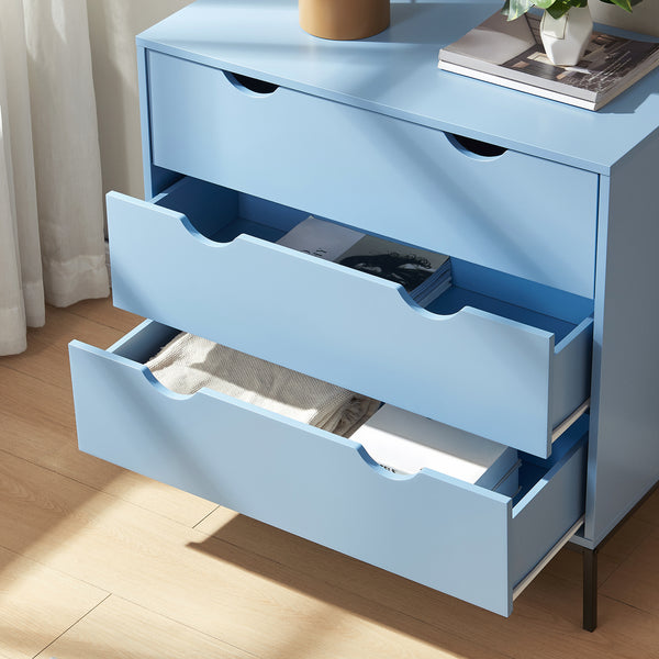 Kommode Colwyn 78x80x40 cm Blau [en.casa]