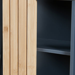 Hangkast Svanes 60x30x20 cm Donkergrijs/Natuur [en.casa]