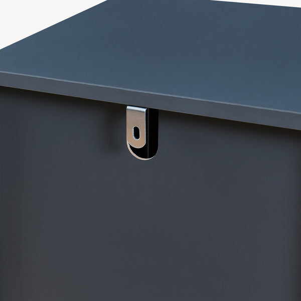 Badkamerkast Svanes 90x30x30 cm Donkergrijs/Natuur [en.casa]
