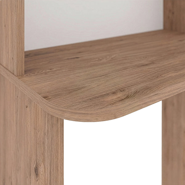 Bureau Onega met opbergrek 143x114x40 cm houtkleurig [en.casa]