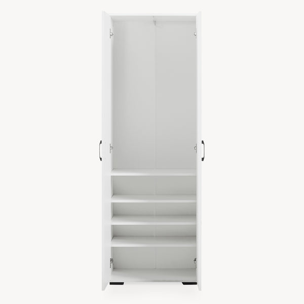 Kledingkast Chalvefted 175x60x35 cm Wit [en.casa]