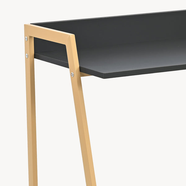 Bureau Kuomi 84x73x47 cm Beige/Donkergrijs [en.casa]