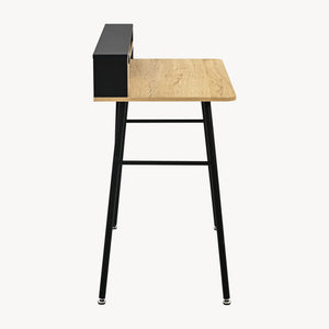 Bureau Var 93x90x50 cm Zwart/Eikenlook [en.casa]