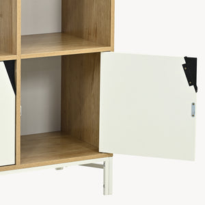 Kast Kerrköndam 94x76x40 cm Eikenlook/Wit [en.casa]