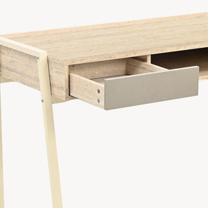 Bureau Boderas 107x55x78 cm Beige/Travertijn [en.casa]
