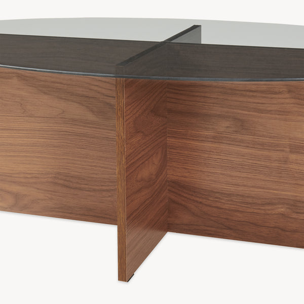 Salontafel Viroya 100x60x36 cm Notenhoutlook/Grijs [en.casa]