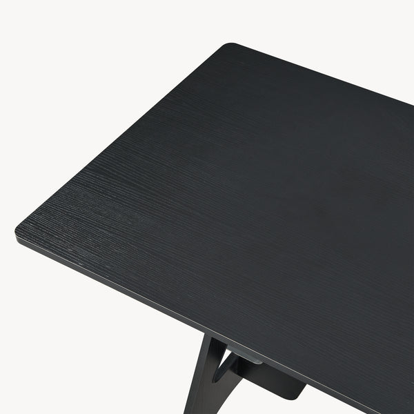 Bureau Bostenenna 120x60x75 cm Zwart met Houtnerf [en.casa]