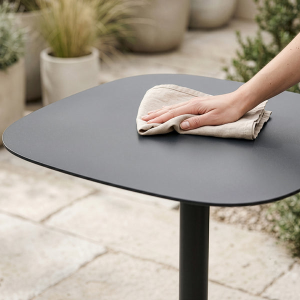 Outdoor bijzettafel Foggia 43x40x40 cm staal antracietgrijs [casa.pro]