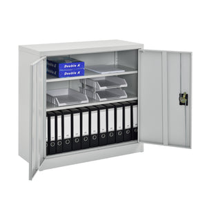 Kantoorkast metaal met slot sleutels en planken 90x40x90 cm - verschillende kleuren
