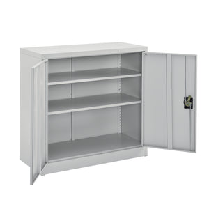 Kantoorkast metaal met slot sleutels en planken 90x40x90 cm - verschillende kleuren