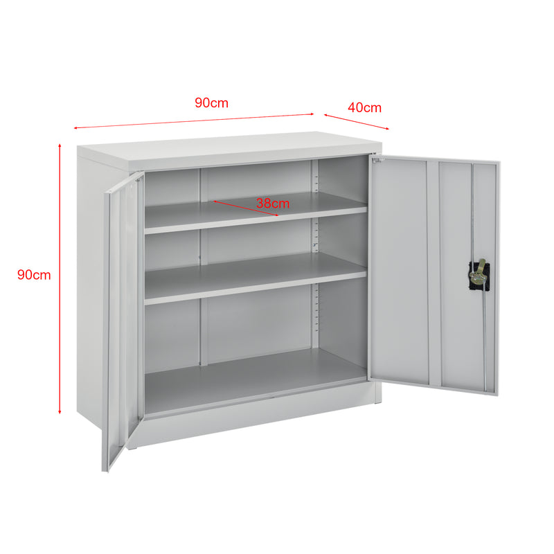 Maatschets Kantoorkast metaal met slot sleutels en planken 90x40x90 cm - verschillende kleuren