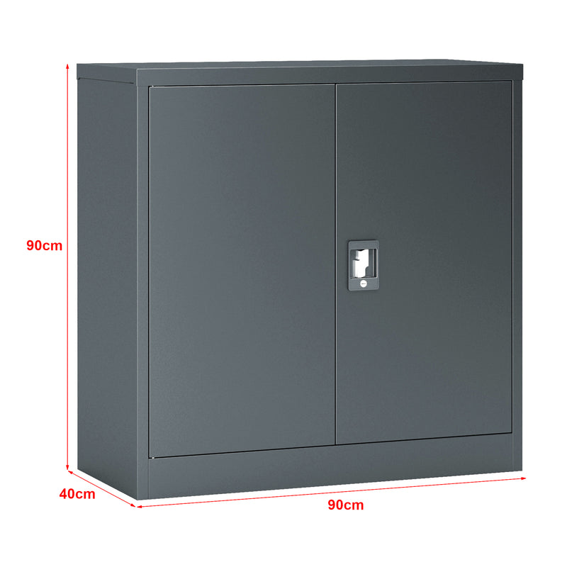 Maatschets [en.casa] Kantoorkast Molise metaal met slot sleutels 90x40x90 cm - 4 varianten