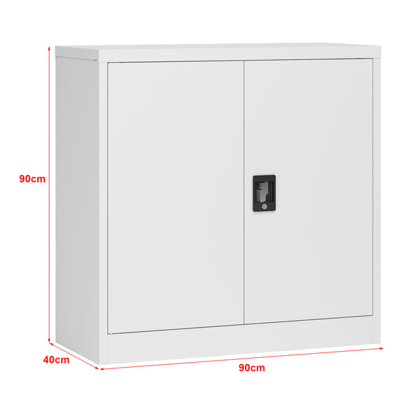 [en.casa] Kantoorkast Molise metaal met slot sleutels 90x40x90 cm - 4 varianten