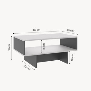 [en.casa] Salontafel Mjölby 36,4x80x45 cm - 5 varianten