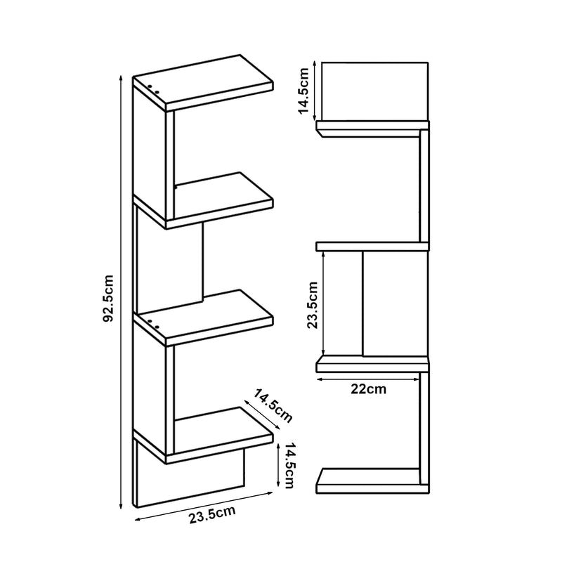 Maatschets Wandrekset Omn 93x24x15 cm [en.casa]