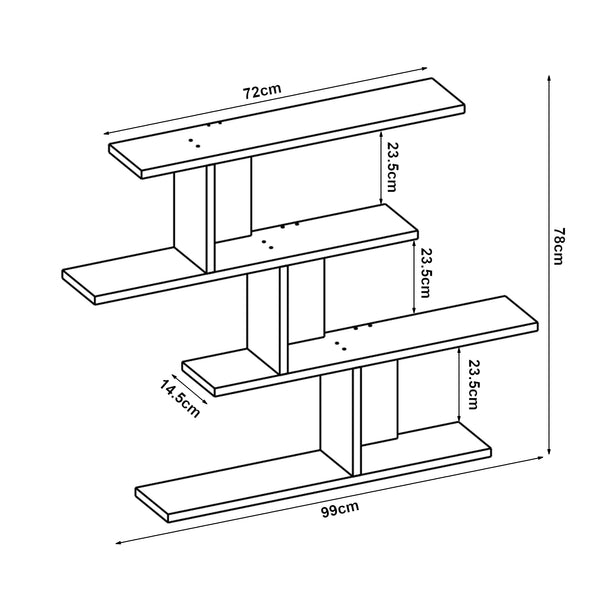 Wandrek Hökkomi 78x99x15 cm [en.casa]