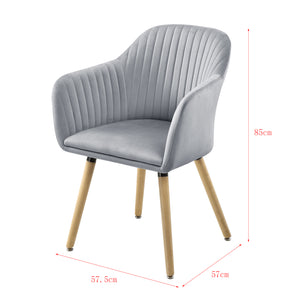 Fauteuil eetkamerstoel Dover 83x57,5x57 cm stof - 2 kleuren