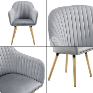 Fauteuil eetkamerstoel Dover 83x57,5x57 cm stof - 2 kleuren
