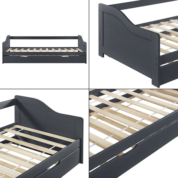 Bedbank tienerbed met onderschuifbed icl. matrassen - verschillende kleuren