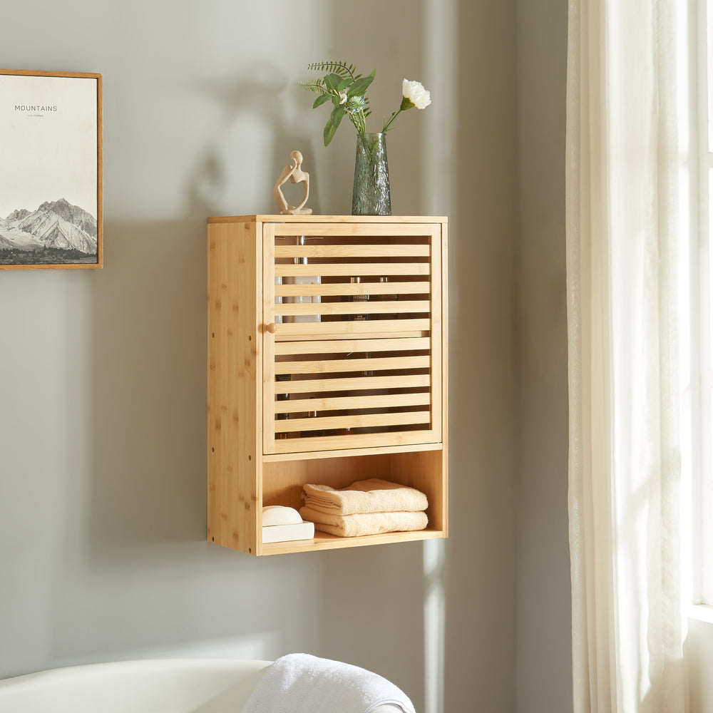 Badezimmerschrank Gjesdal 60x40x20 cm bamboe [en.casa] - premiumXL
