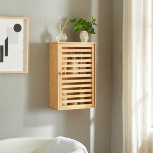Badezimmerschrank Järfälla 55x37x16 cm bamboe [en.casa] - premiumXL