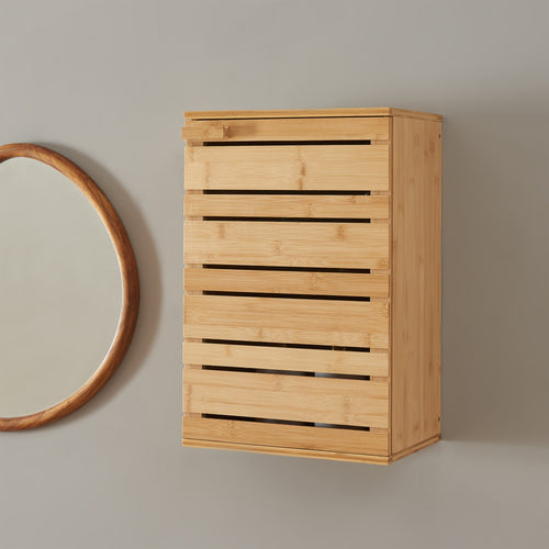 Hängeschrank Epind 50x33x20 cm Bamboe Natuur [en.casa] - premiumXL