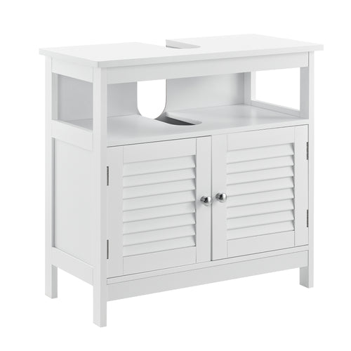 Badkamermeubel wastafelonderkast MDF 60x60x30 cm wit