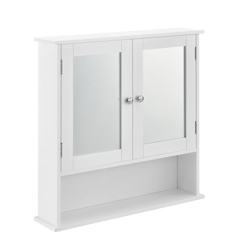 Badezimmerschrank Locust 58x56x13 cm Wit [en.casa] - premiumXL