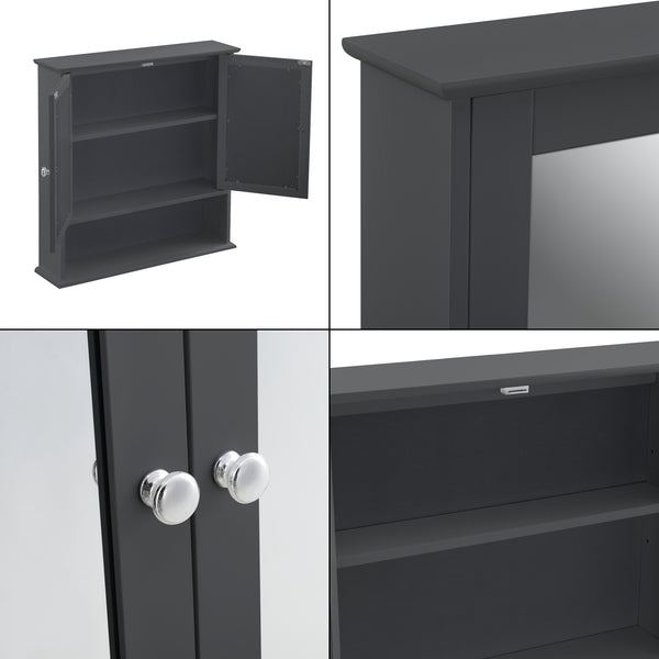 Spiegelkast Linz voor wandmontage MDF 58x56x13 cm - 2 varianten