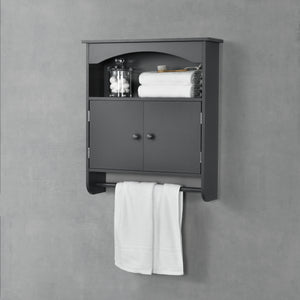 Badkamerkast Graz voor wandmontage met handdoekhouder 61,3x53x15,5 cm - 2 varianten