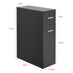[en.casa] Niskast badkamerkast op wielen 61x20x45 cm - 2 varianten
