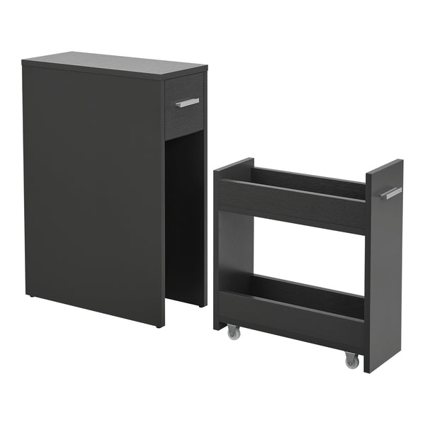 [en.casa] Niskast badkamerkast op wielen 61x20x45 cm - 2 varianten