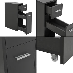 [en.casa] Niskast badkamerkast op wielen 61x20x45 cm - 2 varianten