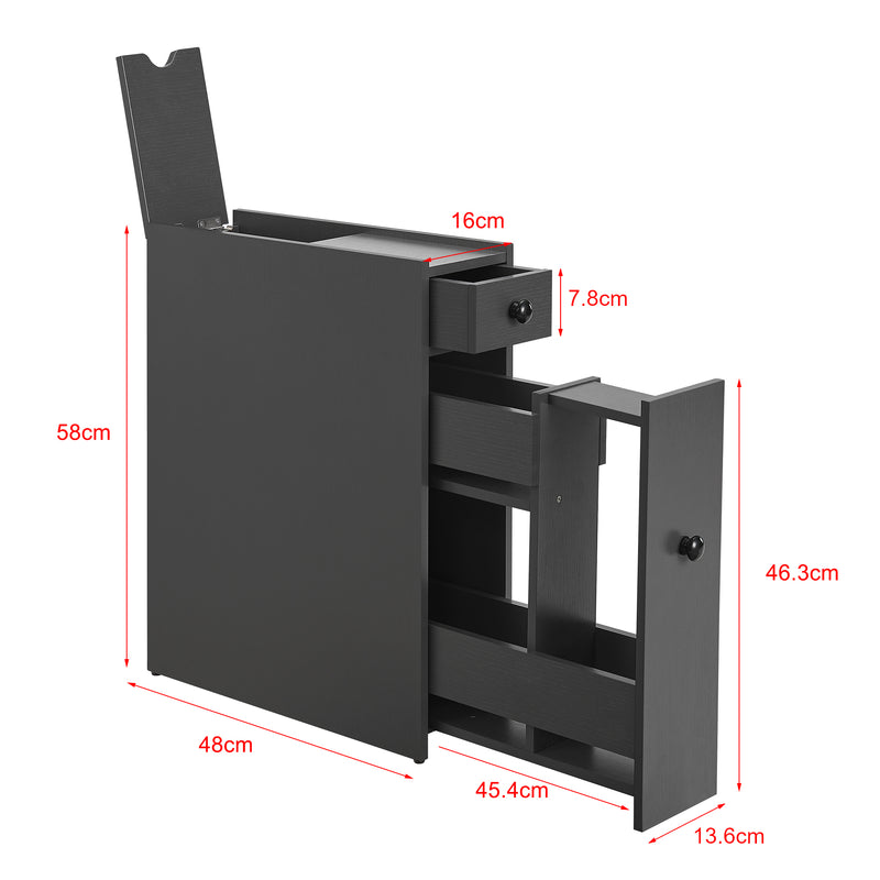 Maatschets [en.casa] Niskast badkamerkast met 2 lades 58x16x48 cm - 2 varianten