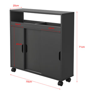 [en.casa] Badkamerkast Lumijoki niskast op wielen 71x70x20 cm - 2 varianten
