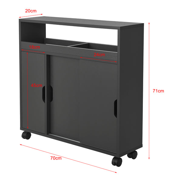 [en.casa] Badkamerkast Lumijoki niskast op wielen 71x70x20 cm - 2 varianten