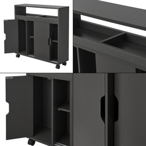[en.casa] Badkamerkast Lumijoki niskast op wielen 71x70x20 cm - 2 varianten