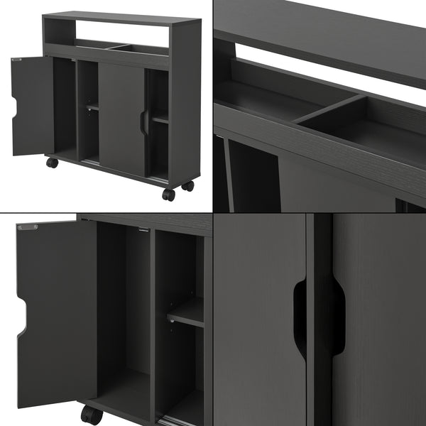 [en.casa] Badkamerkast Lumijoki niskast op wielen 71x70x20 cm - 2 varianten