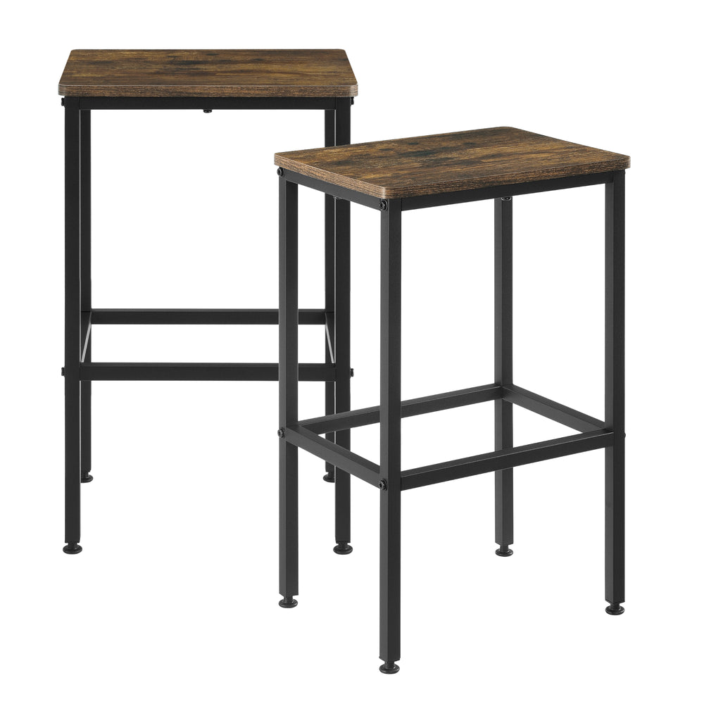 Barkruk set van 2 Örebro 65x40x30 cm zwart en houtkleurig