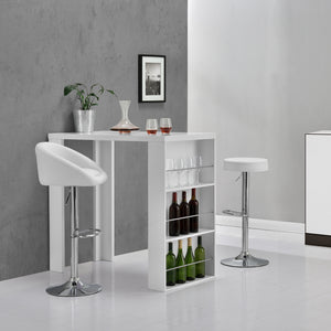 Bartafel met ingebouwde planken 117x57x106,5 cm - wit of zwart