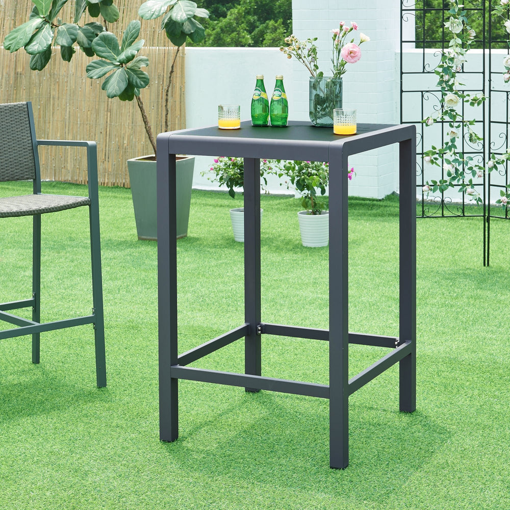 Outdoor - Bartisch Avise Aluminium Glas Antraciet [casa.pro] - premiumXL