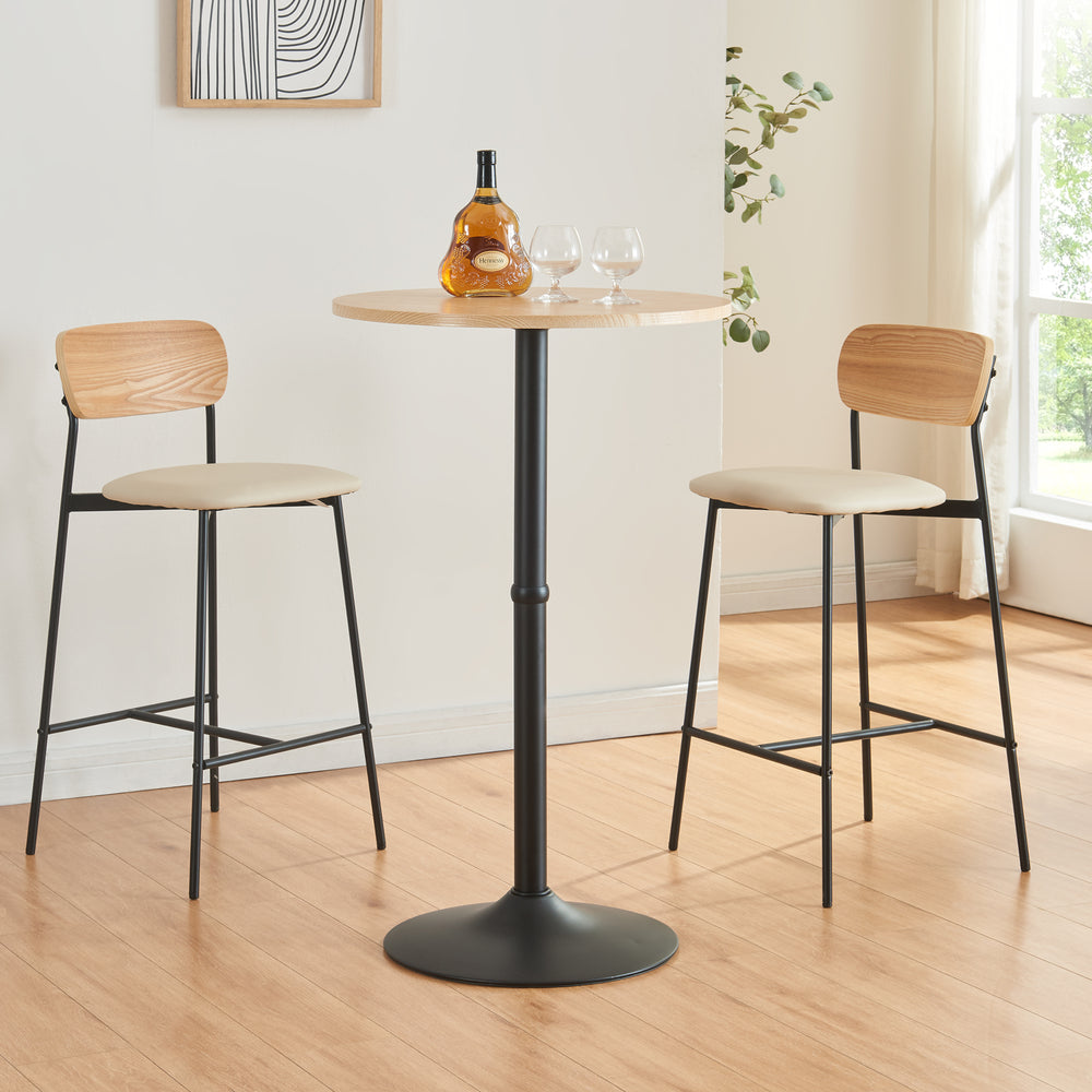 Bartafel met ingebouwde planken 117x57x106,5 cm zwart | premiumXL Bartafel met ingebouwde planken 117x57x106,5 cm zwart | premiumXL