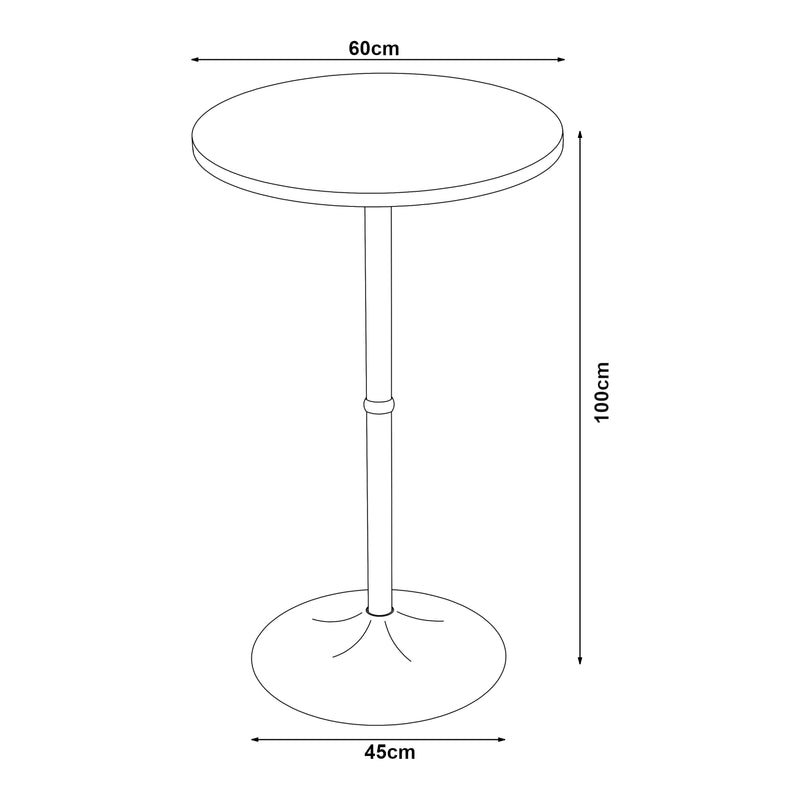 Maatschets Bartafel Vantaa rond 100xØ60 cm [en.casa]