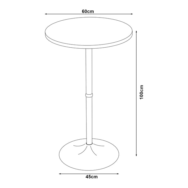 Bartafel Vantaa rond 100xØ60 cm [en.casa]