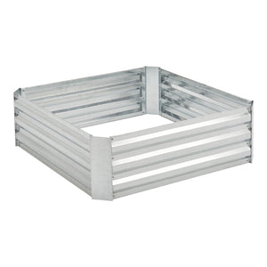 [en.casa] Moestuinbak Barneveld staal 90x90x30 cm zilverkleurig