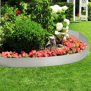 Borderrand palissade staal verzinkt zilverkleurig - 7 varianten