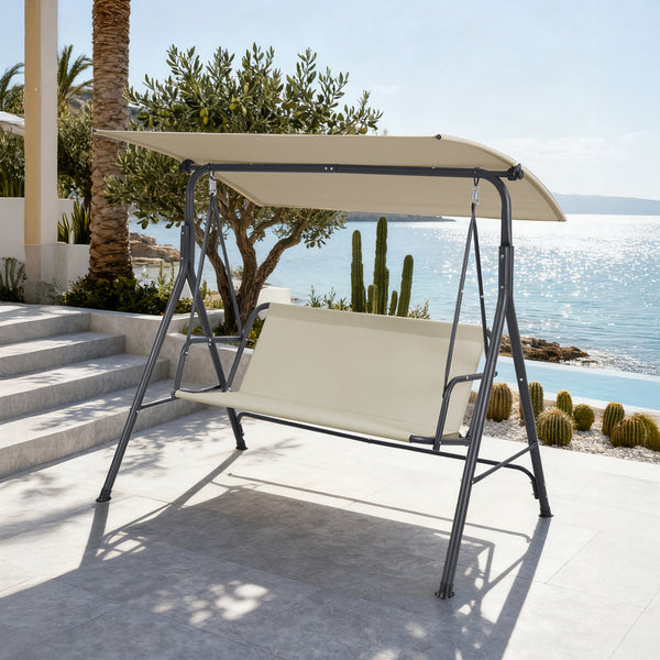 Hollywoodschommel Satten 3 persoons 173x119x153 cm [en.casa]