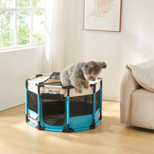 [en.casa] Hondenbox Nærøysund blauw en beige - 2 varianten