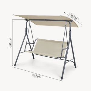 Hollywoodschommel Satten 3 persoons 173x119x153 cm [en.casa]